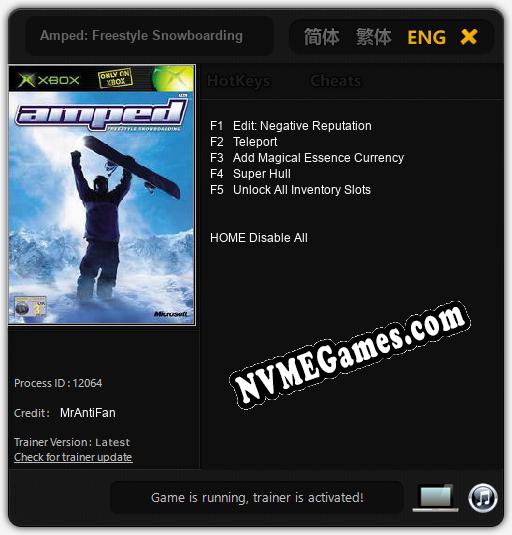 Amped: Freestyle Snowboarding: Cheats, Trainer +5 [MrAntiFan]