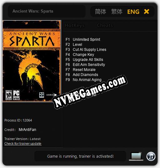 Treinador liberado para Ancient Wars: Sparta [v1.0.3]