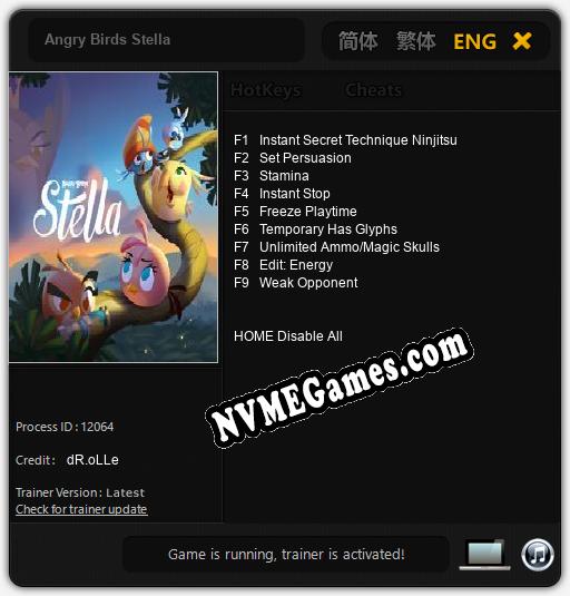 Angry Birds Stella: Cheats, Trainer +9 [dR.oLLe]