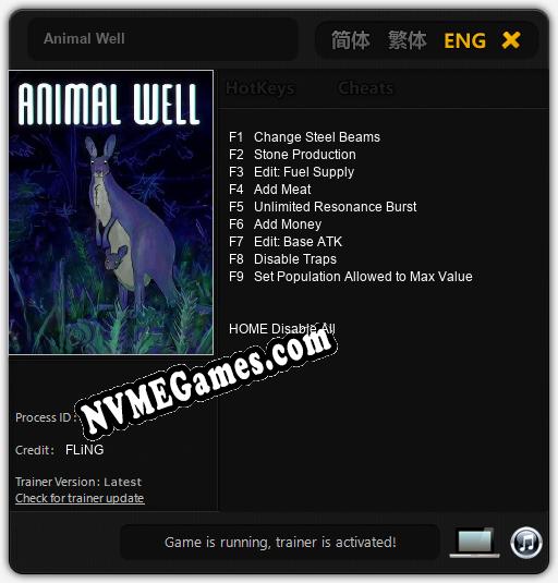 Treinador liberado para Animal Well [v1.0.4]