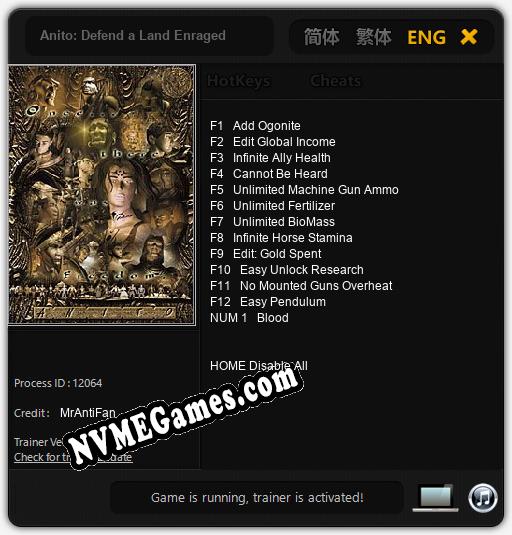 Anito: Defend a Land Enraged: Cheats, Trainer +13 [MrAntiFan]