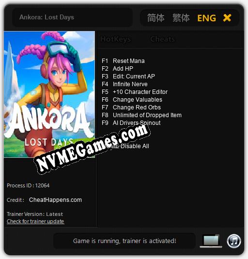 Ankora: Lost Days: Trainer +9 [v1.8]