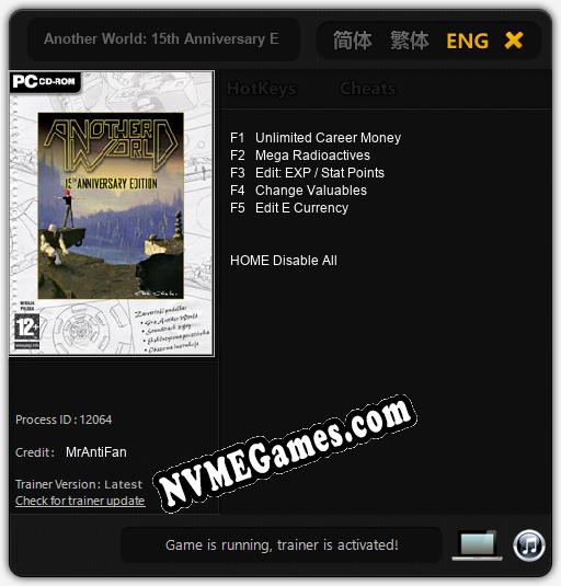 Another World: 15th Anniversary Edition: Treinador (V1.0.77)