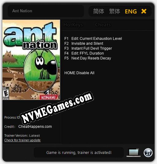 Ant Nation: Trainer +5 [v1.9]