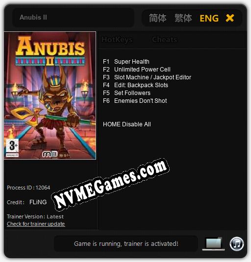 Anubis II: Treinador (V1.0.20)