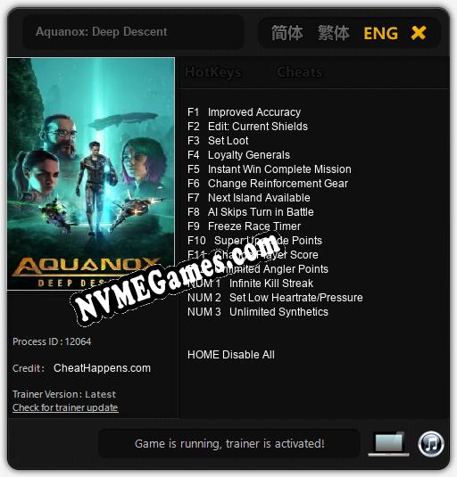 Aquanox: Deep Descent: Treinador (V1.0.74)