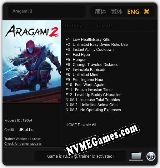 Aragami 2: Treinador (V1.0.71)