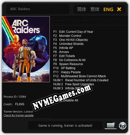 ARC Raiders: Cheats, Trainer +15 [FLiNG]