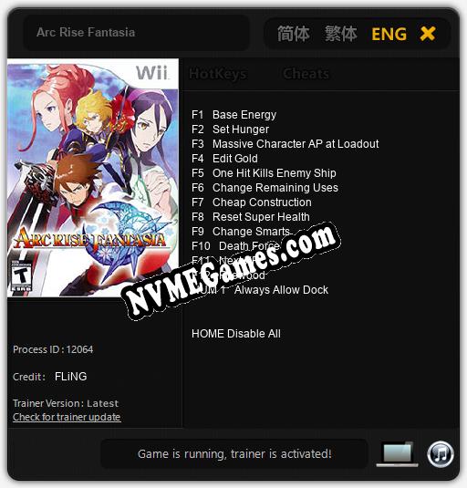 Arc Rise Fantasia: Cheats, Trainer +13 [FLiNG]