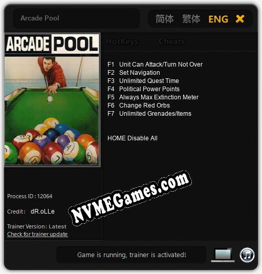 Arcade Pool: Trainer +7 [v1.6]