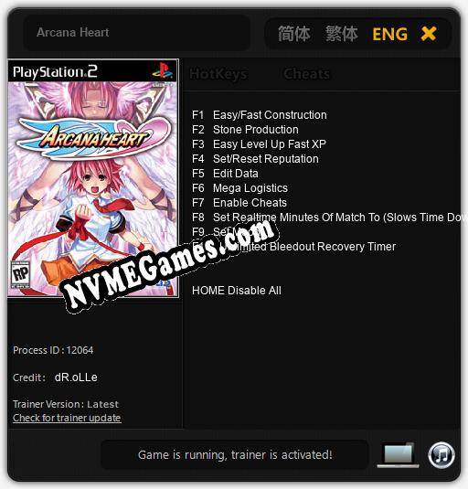 Arcana Heart: Cheats, Trainer +10 [dR.oLLe]