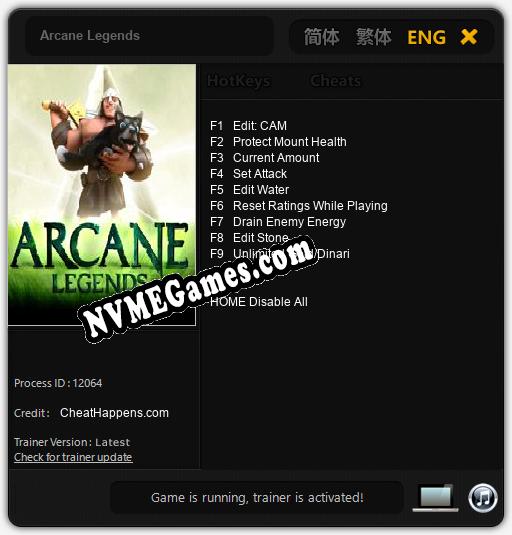 Arcane Legends: Treinador (V1.0.52)