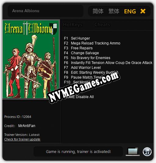 Treinador liberado para Arena Albionu [v1.0.6]