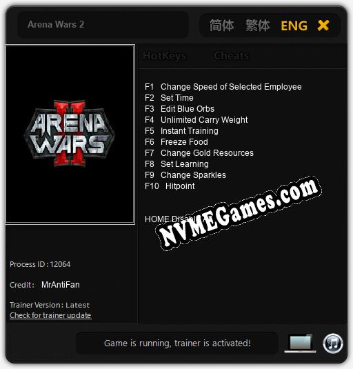 Arena Wars 2: Treinador (V1.0.48)