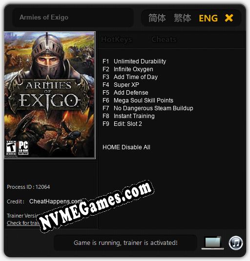 Armies of Exigo: Cheats, Trainer +9 [CheatHappens.com]