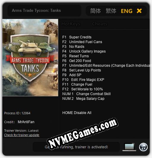 Arms Trade Tycoon: Tanks: Cheats, Trainer +14 [MrAntiFan]