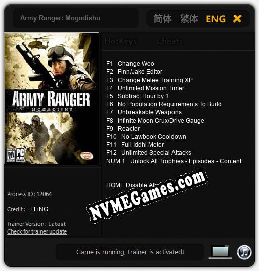 Army Ranger: Mogadishu: Cheats, Trainer +13 [FLiNG]