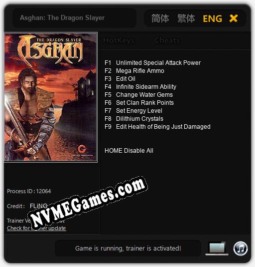 Asghan: The Dragon Slayer: Treinador (V1.0.38)