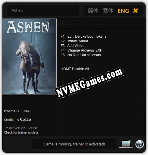 Ashen: Cheats, Trainer +5 [dR.oLLe]