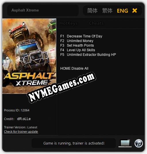 Asphalt Xtreme: Trainer +5 [v1.9]