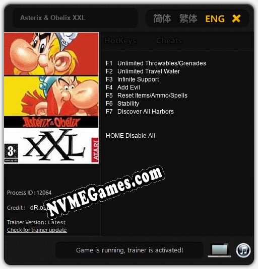 Asterix & Obelix XXL: Cheats, Trainer +7 [dR.oLLe]