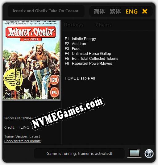 Treinador liberado para Asterix and Obelix Take On Caesar [v1.0.9]