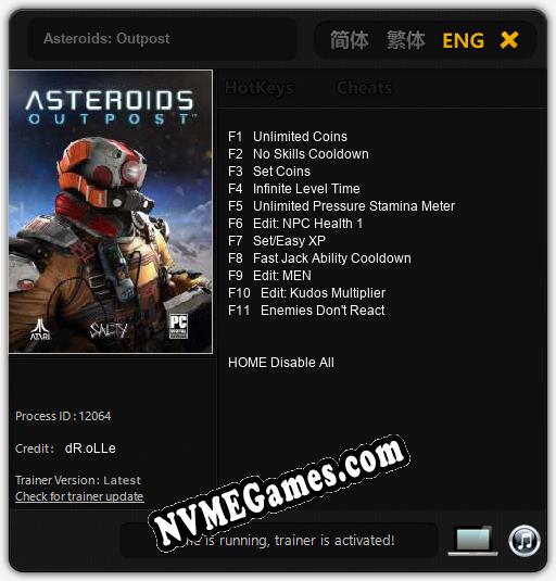 Asteroids: Outpost: Trainer +11 [v1.3]