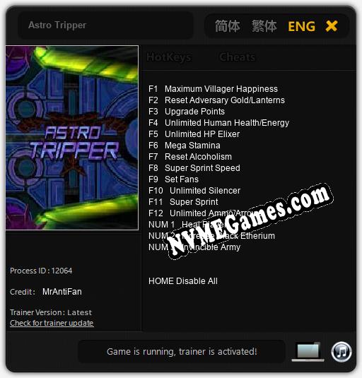 Astro Tripper: Cheats, Trainer +15 [MrAntiFan]