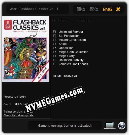 Atari Flashback Classics Vol. 1: Treinador (V1.0.76)