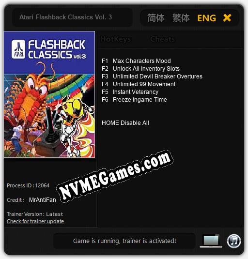 Atari Flashback Classics Vol. 3: Trainer +6 [v1.2]