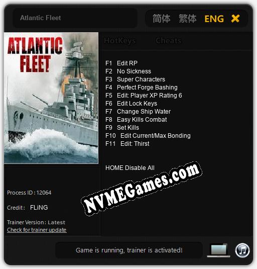 Atlantic Fleet: Cheats, Trainer +11 [FLiNG]