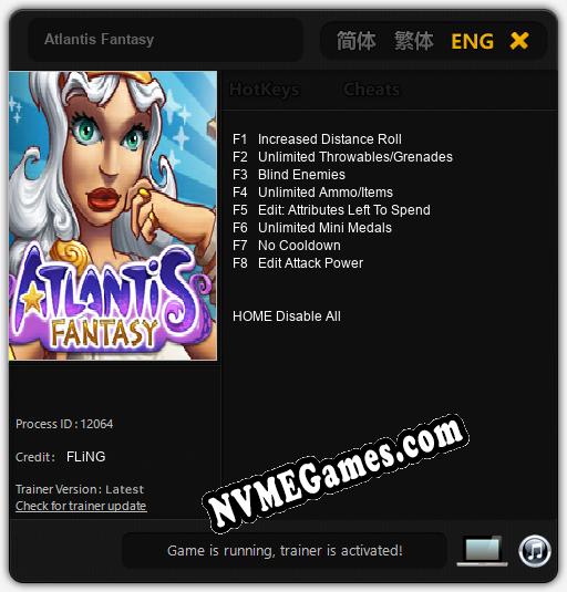 Atlantis Fantasy: Cheats, Trainer +8 [FLiNG]