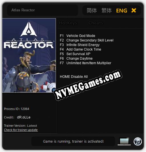 Atlas Reactor: Treinador (V1.0.65)