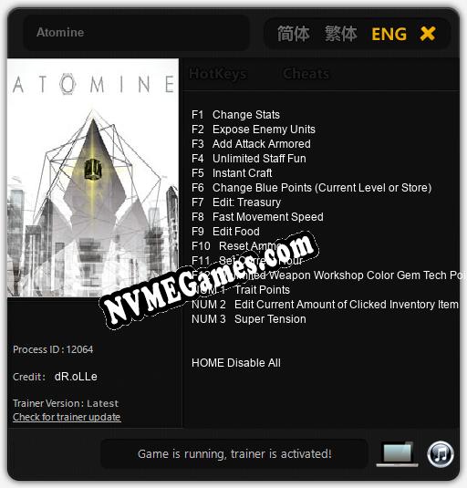 Atomine: Treinador (V1.0.89)