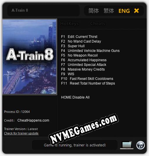 A-Train 8: Cheats, Trainer +11 [CheatHappens.com]