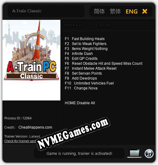 Treinador liberado para A-Train Classic [v1.0.1]