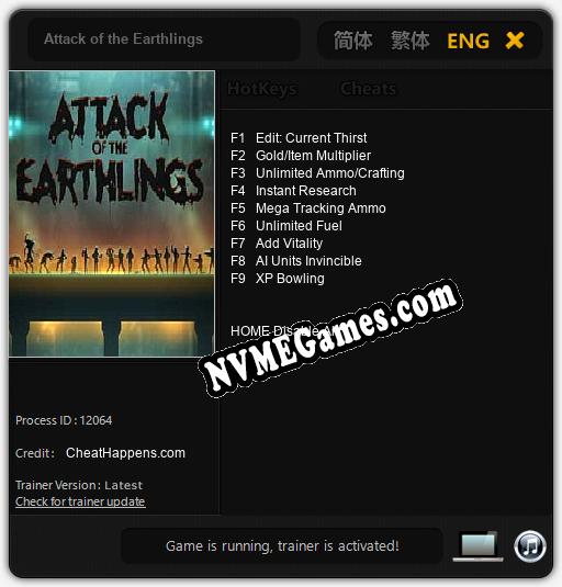 Attack of the Earthlings: Cheats, Trainer +9 [CheatHappens.com]