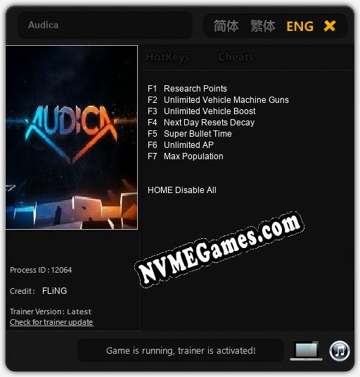 Audica: Treinador (V1.0.89)