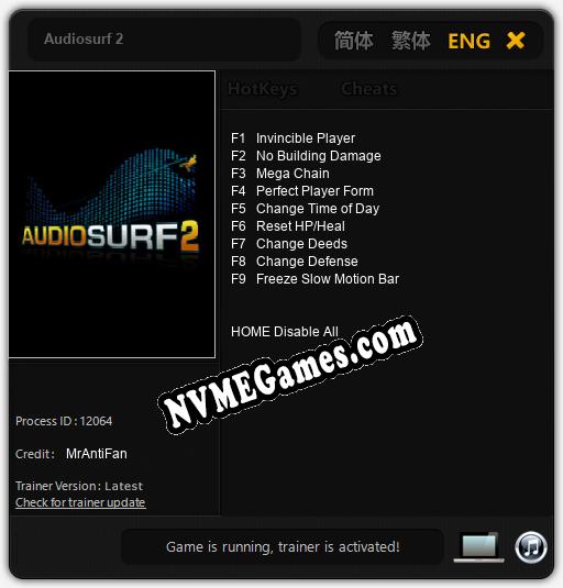 Treinador liberado para Audiosurf 2 [v1.0.3]