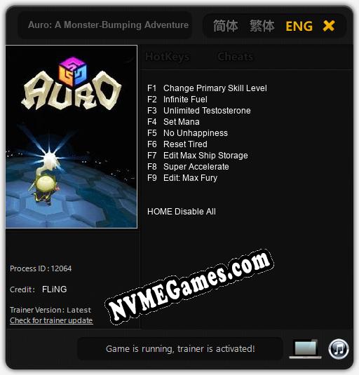 Auro: A Monster-Bumping Adventure: Treinador (V1.0.48)