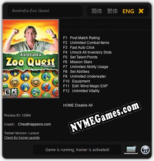 Australia Zoo Quest: Treinador (V1.0.71)