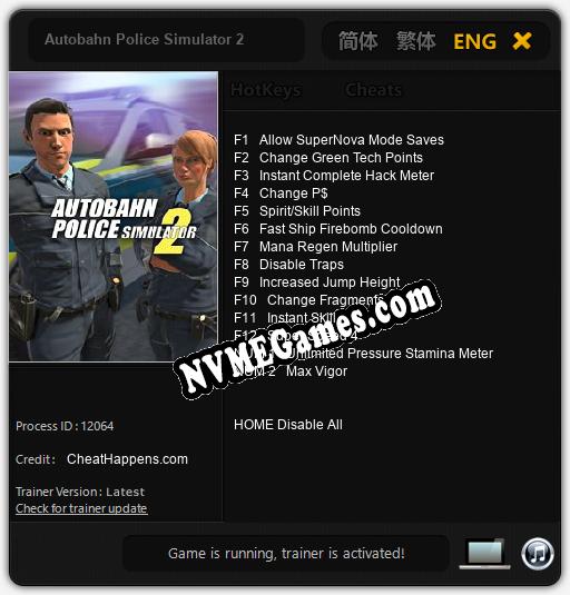 Autobahn Police Simulator 2: Cheats, Trainer +14 [CheatHappens.com]