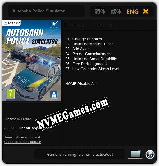 Autobahn Police Simulator: Treinador (V1.0.77)