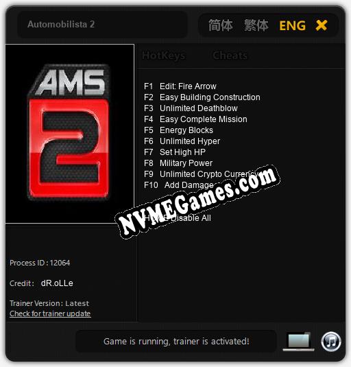 Automobilista 2: Cheats, Trainer +10 [dR.oLLe]