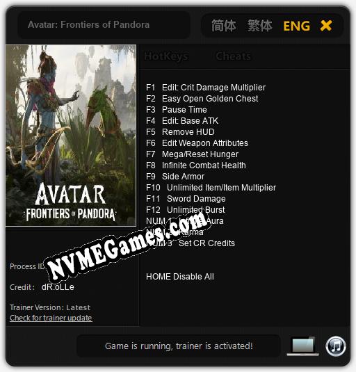 Avatar: Frontiers of Pandora: Cheats, Trainer +15 [dR.oLLe]