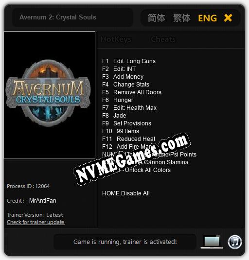 Avernum 2: Crystal Souls: Treinador (V1.0.71)