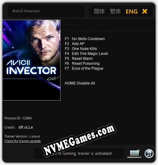 Treinador liberado para Avicii Invector [v1.0.2]