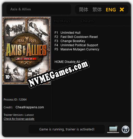 Axis & Allies: Cheats, Trainer +5 [CheatHappens.com]