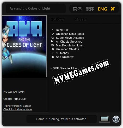 Aya and the Cubes of Light: Treinador (V1.0.65)