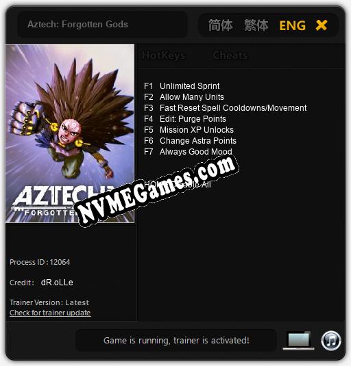 Aztech: Forgotten Gods: Cheats, Trainer +7 [dR.oLLe]